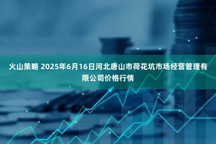 火山策略 2025年6月16日河北唐山市荷花坑市场经营管理有限公司价格行情