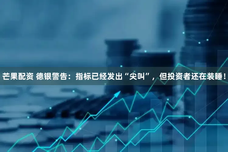 芒果配资 德银警告：指标已经发出“尖叫”，但投资者还在装睡！
